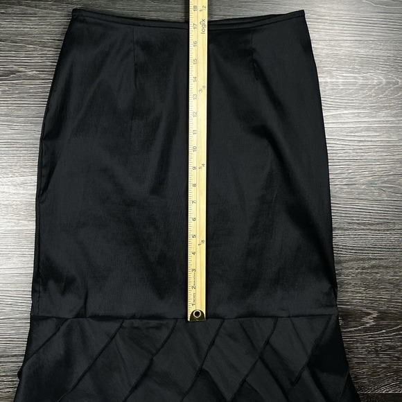 VTG XSCAPE by Joanna Chen Strapless Tiered Ruffle Mermaid Maxi Dress Black SZ 8 - Picture 8 of 13